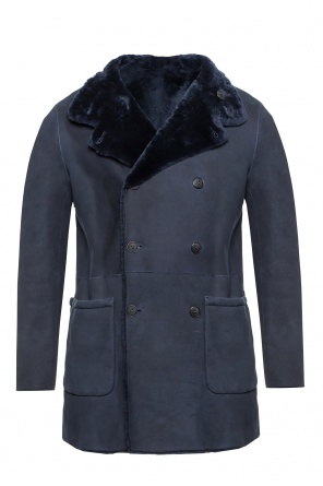 Reversible double-breasted shearling jacket, zdjęcie 1 Reversible double-breasted shearling jacket od Giorgio Armani